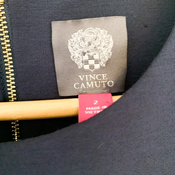 Vince Camuto Soft Navy Blue Sailor Full Back Zip Sleeveless Dress-Size 2 - Picture 4 of 13